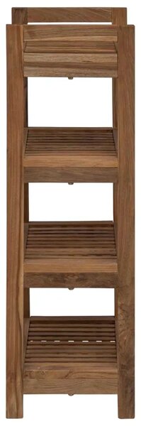 Polica za kupaonicu Prirodna 45 x 30 x 97 cm Čvrsto teak drvo - 4 police