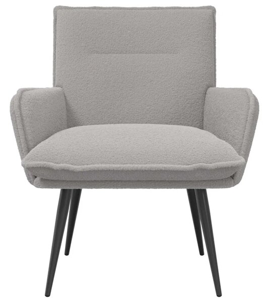 Fotelja Svjetlosiva Bouclé - Svjetlosiva