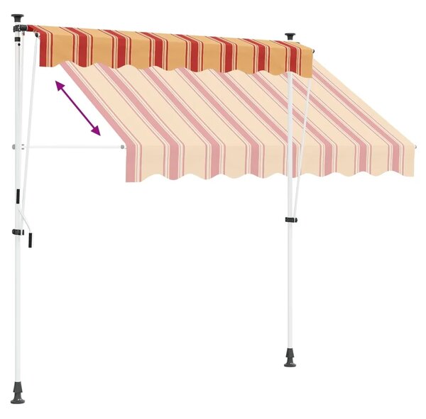 Ručno sklopiva tenda Šareni 150 x 115 x 300 cm - Šareni 150 cm Bijeli okvir