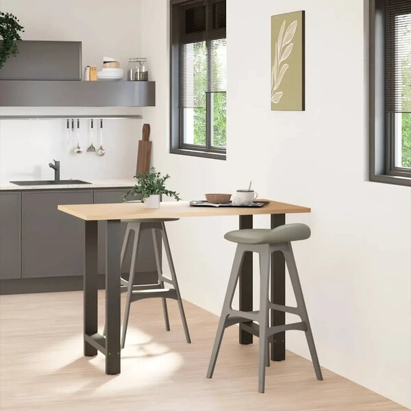 Noge za barski stol antracit boje 2 kom 60 x (90-91) cm čelik - Antracit 60 x (90-91) cm