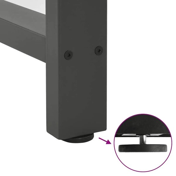 Noge za barski stol antracit boje 2 kom 60 x (110-111) cm čelik - Antracit 60 x (110-111) cm