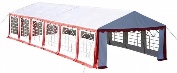 Pokrivač šatora za zabave i bočni paneli 12 x 6 m Crveni i bijeli