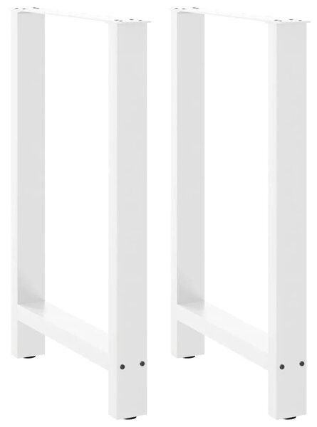 Noge za barski stol Bijele 2 kom 60 x (90-91) cm Čelik - Bijela 60 x (90-91) cm