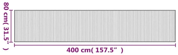 Tepih pravokutni tamnosmeđi 80 x400 cm od bambusa - Tamno smeđa 80 x 400 cm