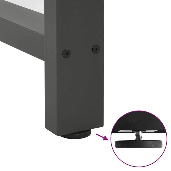 Noge za barski stol antracit boje 2 kom 60 x (90-91) cm čelik - Antracit 60 x (90-91) cm