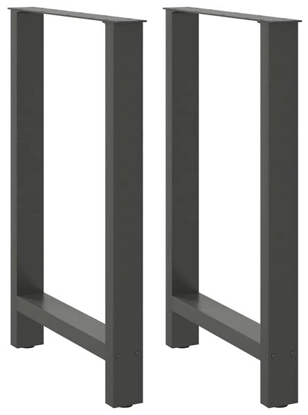 Noge za barski stol antracit boje 2 kom 60 x (90-91) cm čelik - Antracit 60 x (90-91) cm