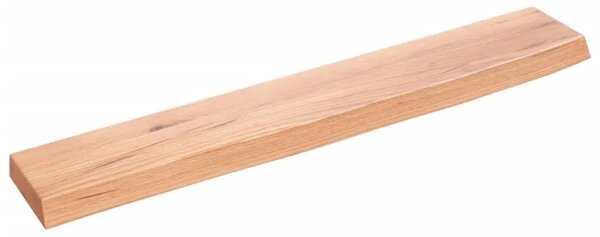 Zidna polica svjetlosmeđa 60 x 10 x 2 cm od obrađene hrastovine - Svjetlosmeđa 60 x 10 x 2 cm