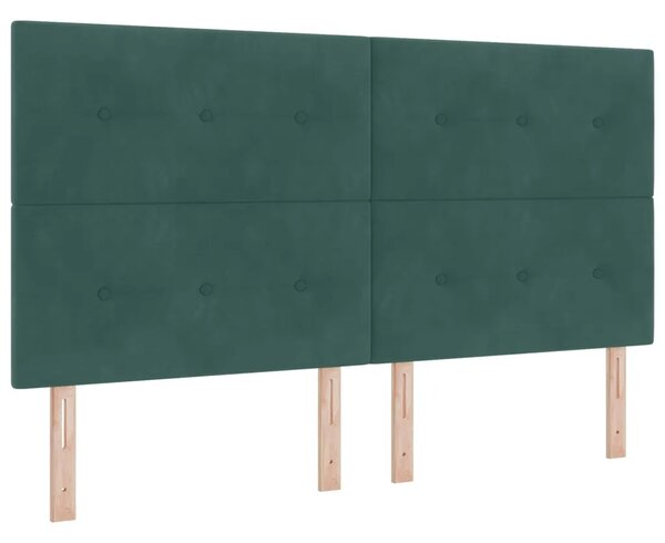 Krevet s od storage s pohranom Tamnozelena 180 x 200 cm Baršun - Tamnozelena 180 x 200 cm Prošiveno gumbima