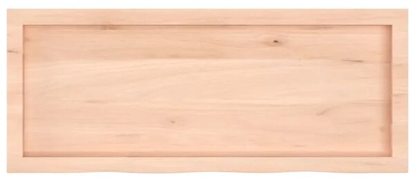 Zidna polica 100x40x(2-6) cm neobrađena masivna hrastovina - Prirodna 100 x 40 x 6 cm