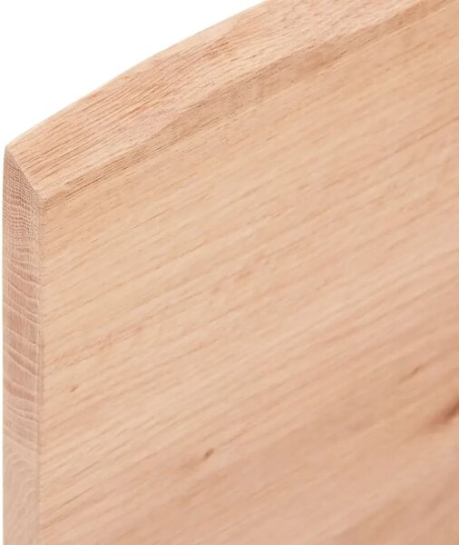 Zidna polica svjetlosmeđa 60 x 10 x 2 cm od obrađene hrastovine - Svjetlosmeđa 60 x 10 x 2 cm