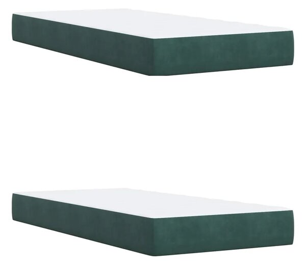 Krevet s od storage s pohranom Tamnozelena 180 x 200 cm Baršun - Tamnozelena 180 x 200 cm Prošiveno gumbima