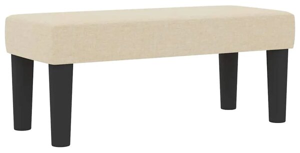 Box spring krevet s jastukom Krema 90 x 200 cm tkanina - Krema 90 x 200 cm Dizajn s rombovima