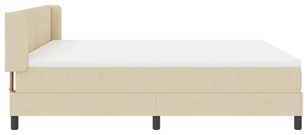 Box spring krevet s uzglavljem Krema 200 x 180 cm tkanina - Krema 180 x 200 cm Dizajn s rombovima