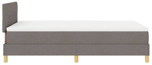 Box spring krevet Sivo-smeđa 120 x 200 cm tkanina - Sivo-smeđa 120 x 200 cm Prošiveno gumbima