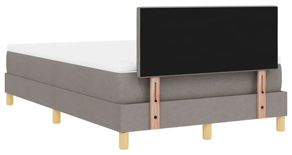 Box spring krevet Sivo-smeđa 120 x 200 cm tkanina - Sivo-smeđa 120 x 200 cm Prošiveno gumbima