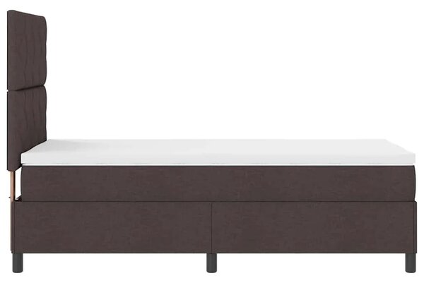 Box spring krevet Tamno smeđa 90 x 200 cm tkanina - Tamno smeđa 90 x 200 cm Dizajn s rombovima