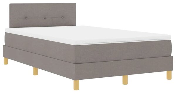 Box spring krevet Sivo-smeđa 120 x 200 cm tkanina - Sivo-smeđa 120 x 200 cm Prošiveno gumbima