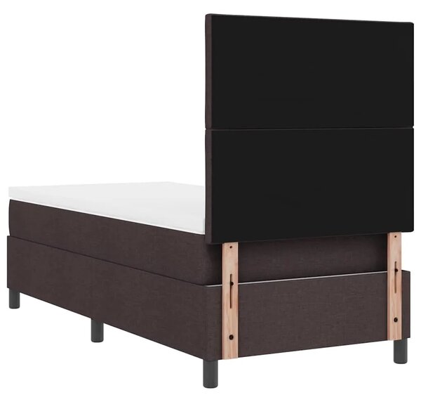 Box spring krevet Tamno smeđa 90 x 200 cm tkanina - Tamno smeđa 90 x 200 cm Dizajn s rombovima