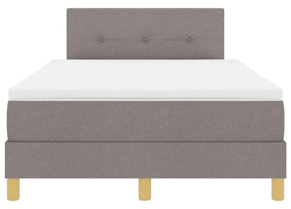 Box spring krevet Sivo-smeđa 120 x 200 cm tkanina - Sivo-smeđa 120 x 200 cm Prošiveno gumbima
