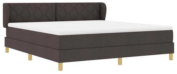 Box spring krevet Tamno smeđa 180 x 200 cm tkanina - Tamno smeđa 180 x 200 cm Dizajn s rombovima