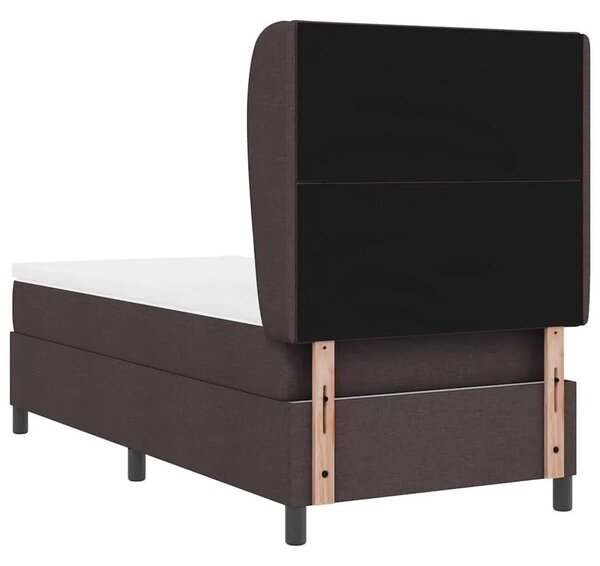 Box spring krevet Tamno smeđa 90 x 200 cm tkanina - Tamno smeđa 90 x 200 cm Dizajn s rombovima