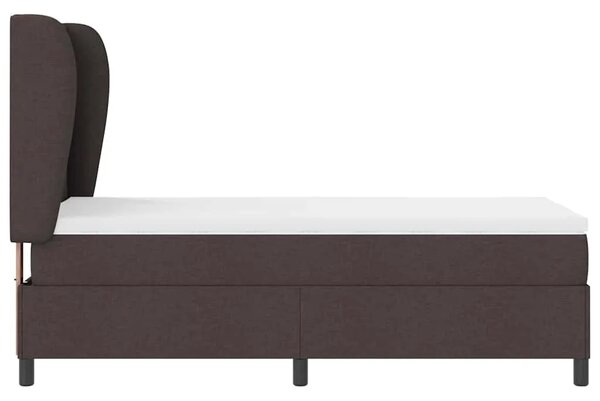 Box spring krevet Tamno smeđa 90 x 200 cm tkanina - Tamno smeđa 90 x 200 cm Dizajn s rombovima