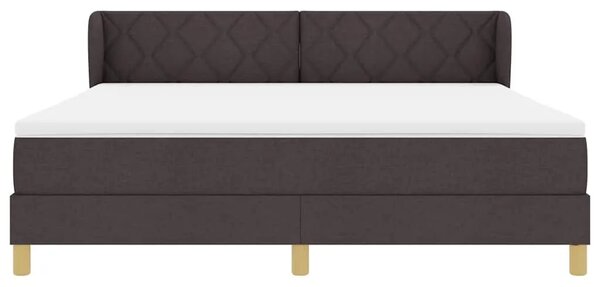 Box spring krevet Tamno smeđa 180 x 200 cm tkanina - Tamno smeđa 180 x 200 cm Dizajn s rombovima