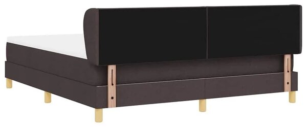 Box spring krevet Tamno smeđa 180 x 200 cm tkanina - Tamno smeđa 180 x 200 cm Dizajn s rombovima