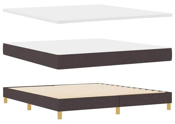 Box spring krevet Tamno smeđa 180 x 200 cm tkanina - Tamno smeđa 180 x 200 cm Dizajn s rombovima