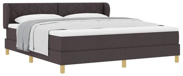 Box spring krevet Tamno smeđa 180 x 200 cm tkanina - Tamno smeđa 180 x 200 cm Dizajn s rombovima