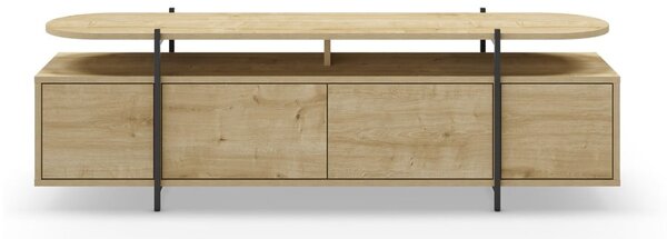 TV komoda u dekoru hrasta u prirodnoj boji 160x48 cm Hinoa – Marckeric