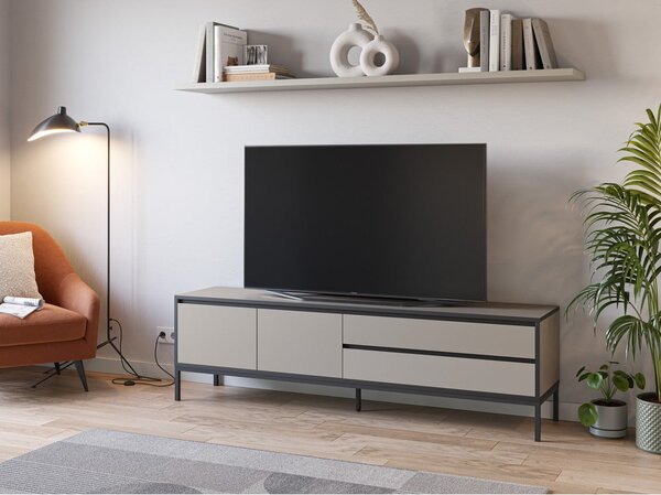 Siva/bež TV komoda 180x55 cm Lorenza – Marckeric