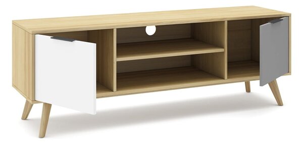 TV stol od borovine u prirodnoj boji 140x53 cm Elfa – Marckeric