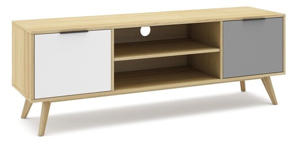 TV stol od borovine u prirodnoj boji 140x53 cm Elfa – Marckeric