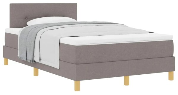 Box spring krevet Sivo-smeđa 120 x 200 cm tkanina - Sivo-smeđa 120 x 200 cm Prošiveno gumbima