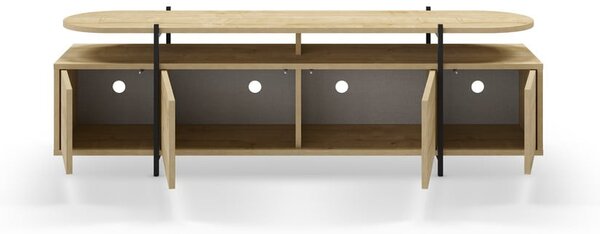 TV komoda u dekoru hrasta u prirodnoj boji 160x48 cm Hinoa – Marckeric