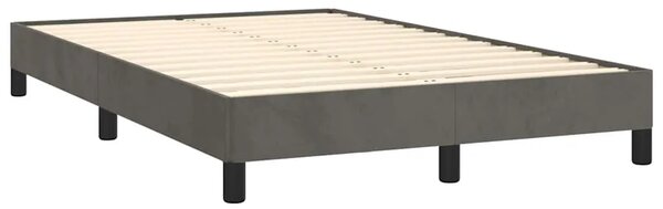 Krevet box spring s madracem LED tamnosivi 120 x 190 cm baršun - Tamno siva 120 x 190 cm vodoravne pruge