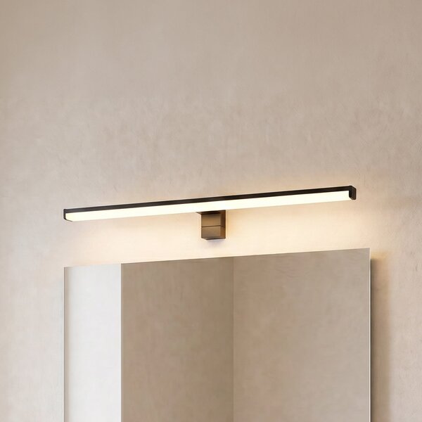 Trio Lighting Lino LED zidna svjetiljka, mat crno/bijela, Crno, kupaonica, Metal