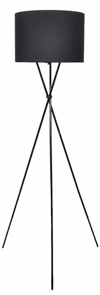 Podna Svjetiljka s Postoljem Crna 139 cm