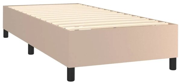 Boxspring - Krevet s oprugama i madrac cappuccino 80x200 cm od umjetne kože - Boja cappuccina 80 x 200 cm gumbi