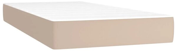 Boxspring - Krevet s oprugama i madrac cappuccino 80x200 cm od umjetne kože - Boja cappuccina 80 x 200 cm gumbi
