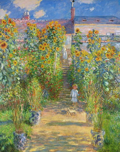 Claude Monet - Reprodukcija The Artist's Garden at Vetheuil, 1880, (30 x 40 cm)