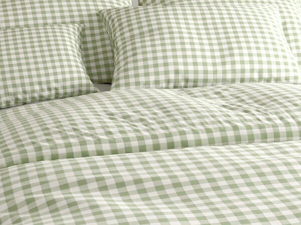 Pamučna posteljina NORDIC CHECK zelena Dimenzije posteljine: 70 x 90 cm | 140 x 200 cm
