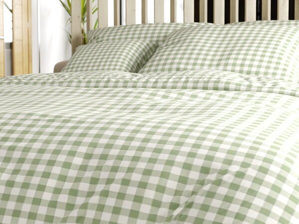 Pamučna posteljina NORDIC CHECK zelena Dimenzije posteljine: 70 x 90 cm | 140 x 200 cm