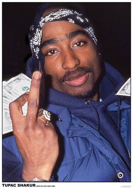 Poster Tupac - Finger, (59.4 x 84.1 cm)