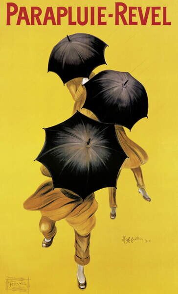Reprodukcija Poster advertising 'Revel' umbrellas, 1922, Cappiello, Leonetto