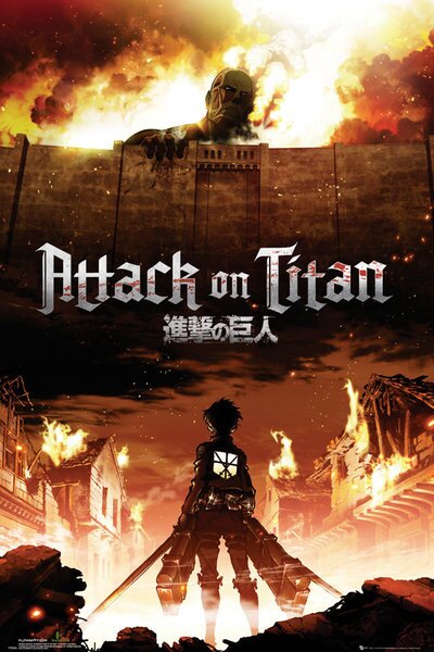 Poster L'Attaque des Titans (Shingeki no kyojin) - Key Art, (61 x 91.5 cm)