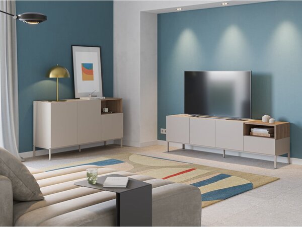Krem komoda 140x80 cm Cailin – Marckeric