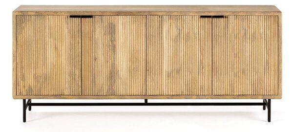 Komoda od masivnog manga u prirodnoj boji 190x85x40 cm Mundra – MOME