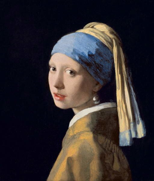 Jan (1632-75) Vermeer - Reprodukcija Djevojka s biserom, (35 x 40 cm)